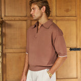 Sink Manolita Short Sleeve Knit in Dark Sand