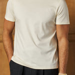 Sink Luxe Mercerised Cotton Tee in Vanilla