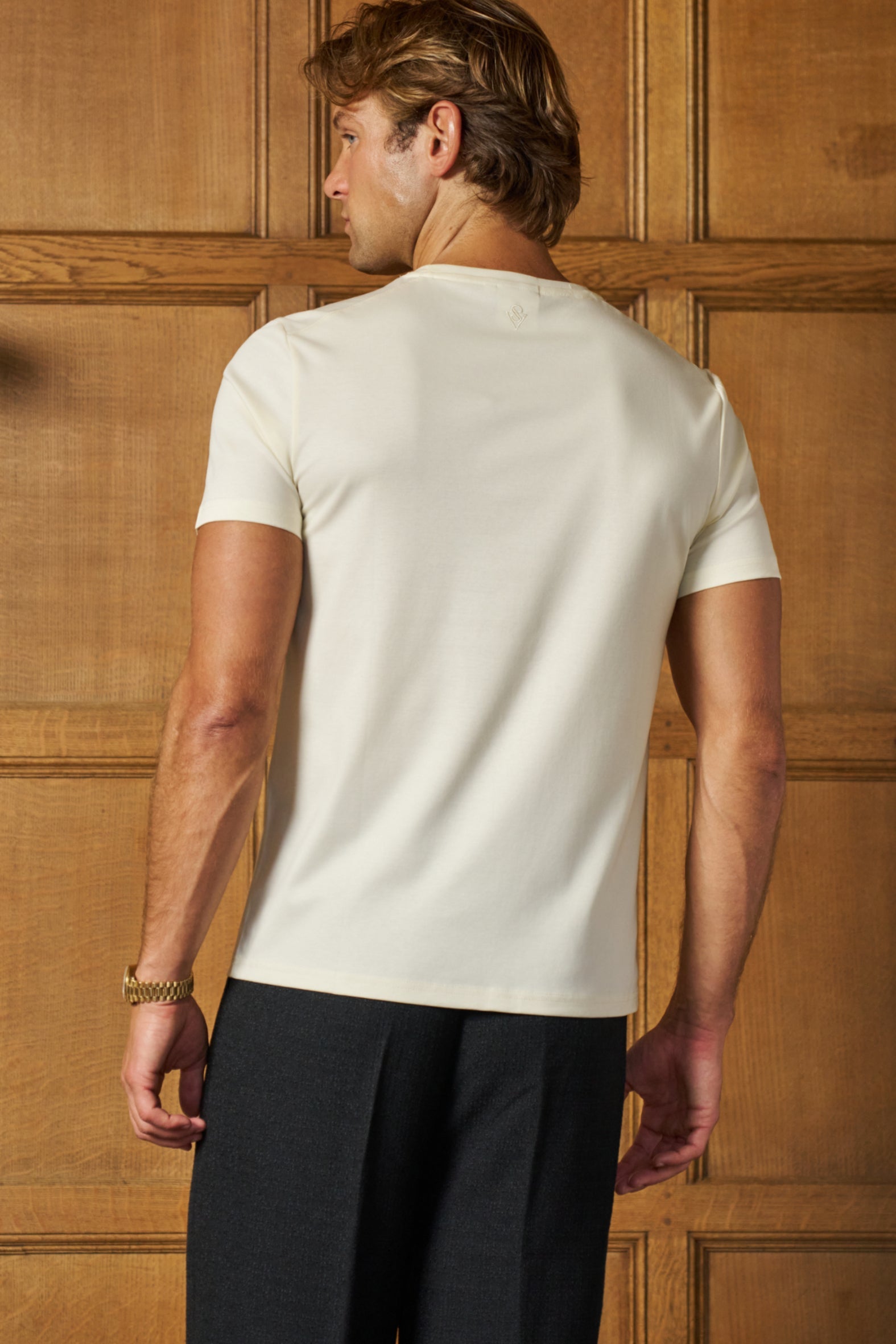 Sink Luxe Mercerised Cotton Tee in Vanilla