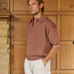 Sink Manolita Short Sleeve Knit in Dark Sand