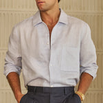 Sink Cabo Linen Shirt in Baby Blue