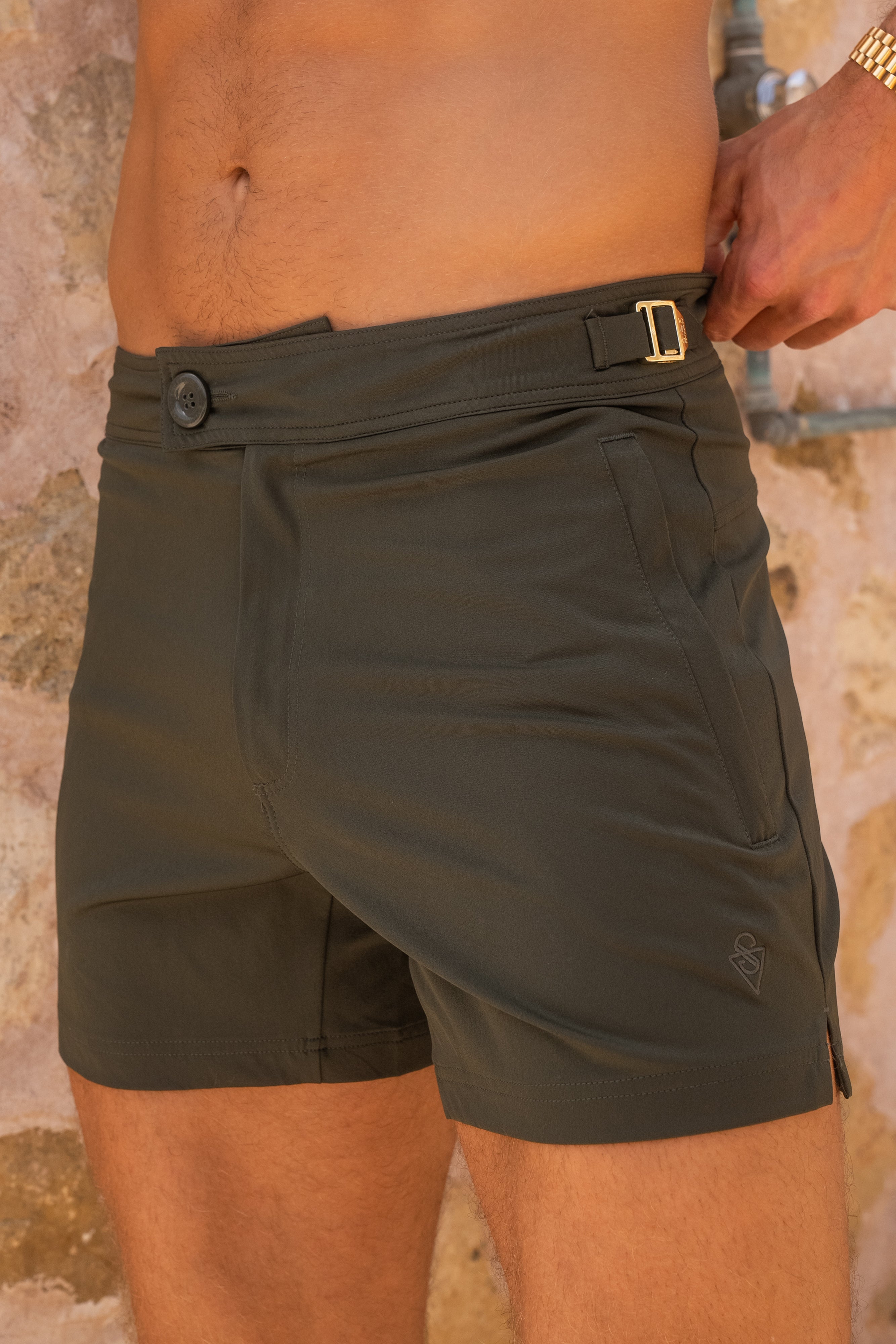 Sink Pinnacle Tailored Olive Swim Shorts